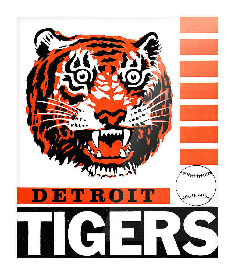 1964 Detroit Tigers Art Picture Frame print