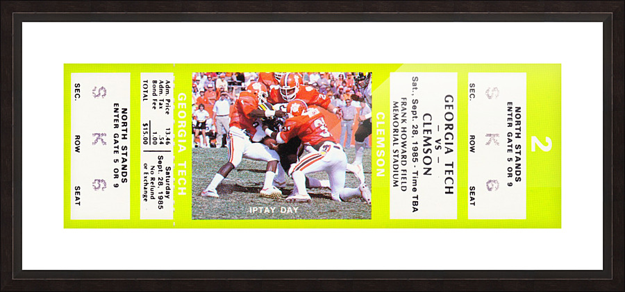 1985 Georgia Tech vs. Clemson Picture Frame print
