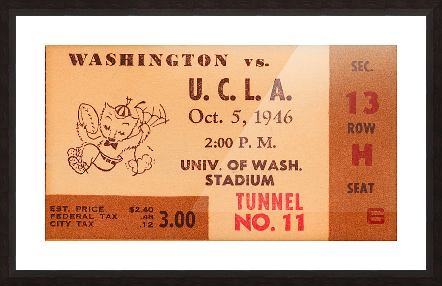 1946 Washington vs. UCLA Picture Frame print