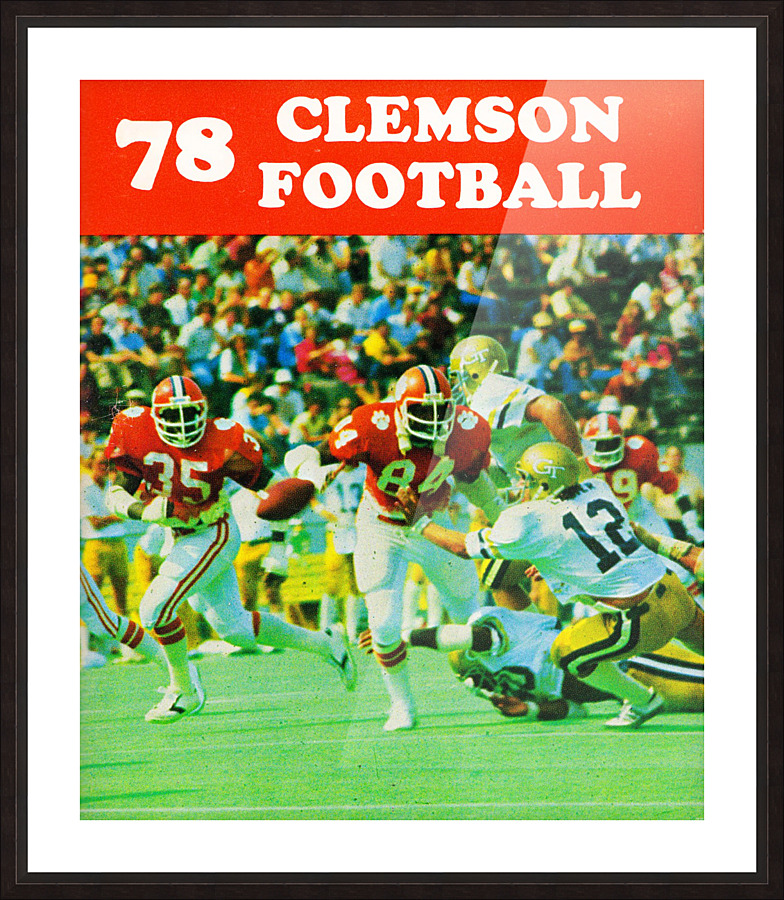 retro college football posters clemson tigers Picture Frame print