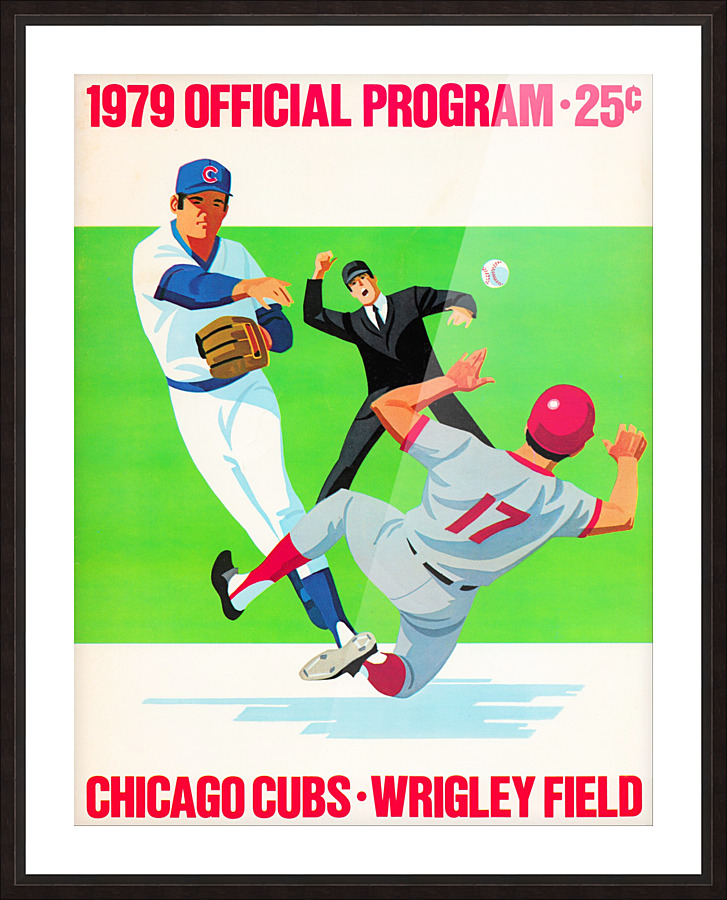 1979 chicago cubs wrigley field program Picture Frame print