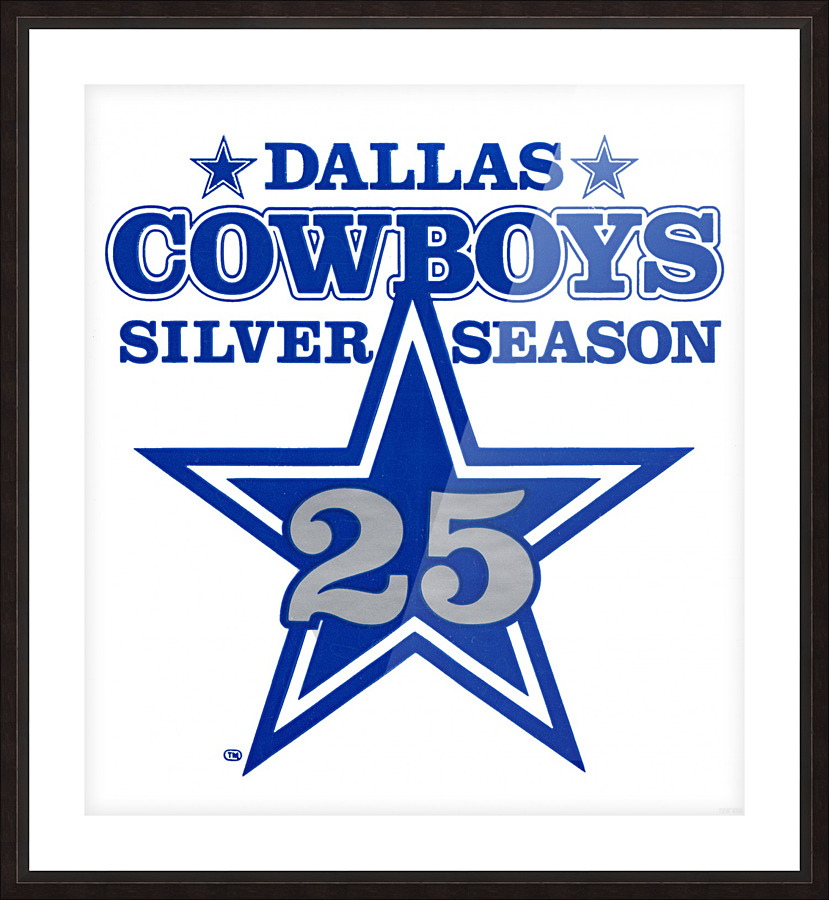 1984 dallas cowboys silver season art Picture Frame print