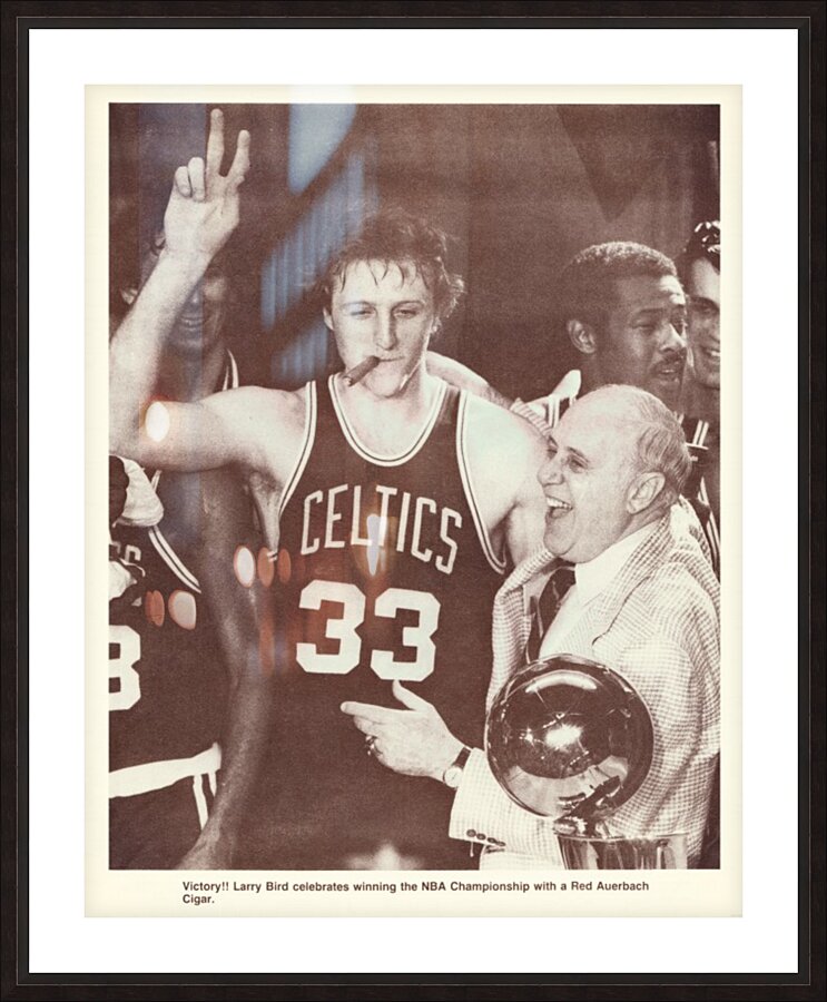 1981 Larry Bird Cigar Photo Wall Art Picture Frame print