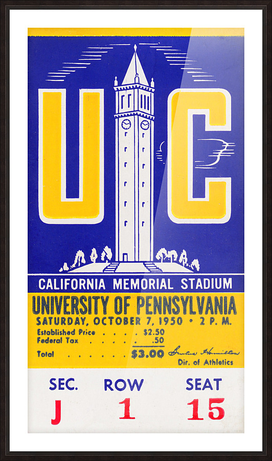 1950 Cal vs. Penn Picture Frame print