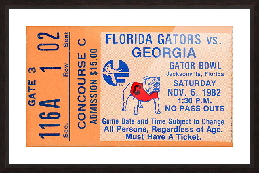 1982 Florida vs. Georgia  Picture Frame print