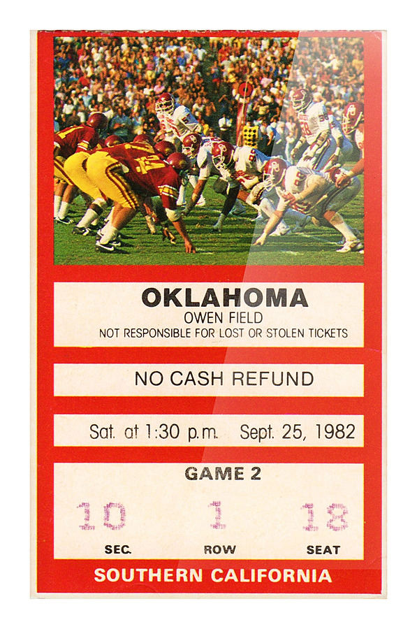 1982 USC vs. Oklahoma Remix Picture Frame print