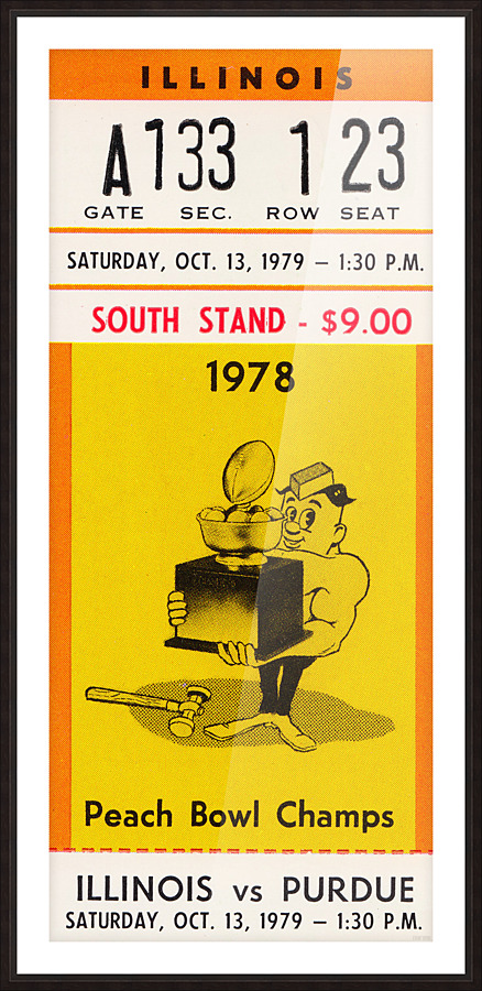 1978 Purdue vs. Illinois Picture Frame print