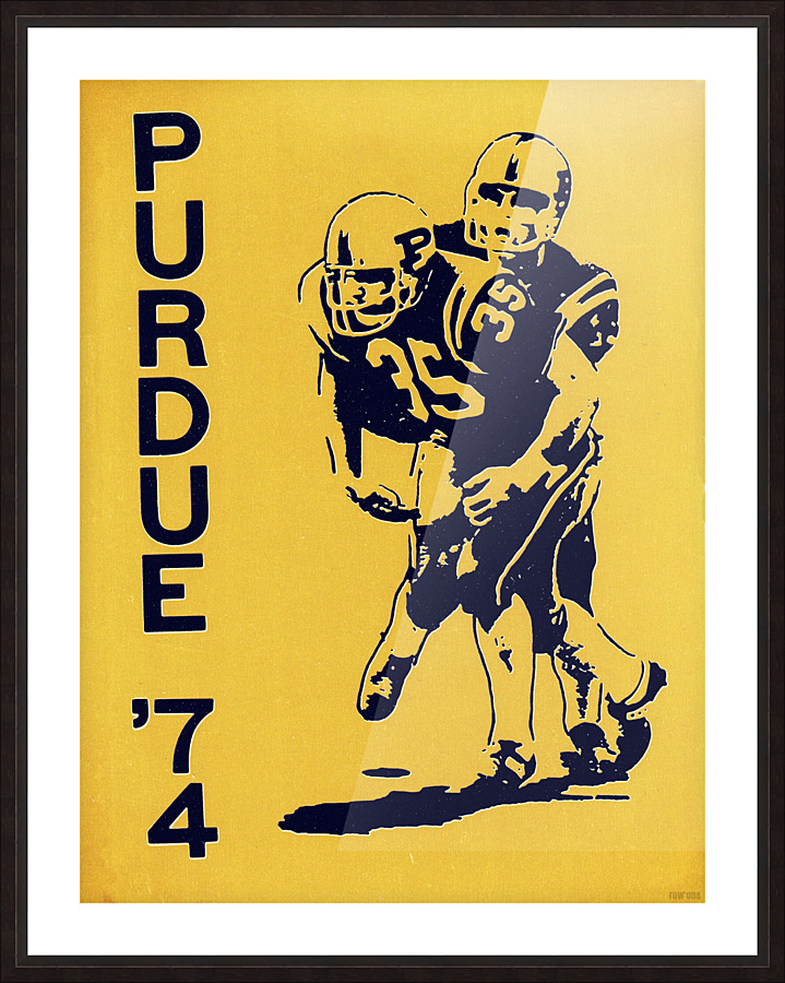1974 Purdue Football Art Picture Frame print