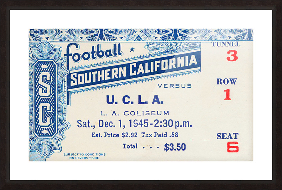1945 USC vs. UCLA Game 2 Picture Frame print