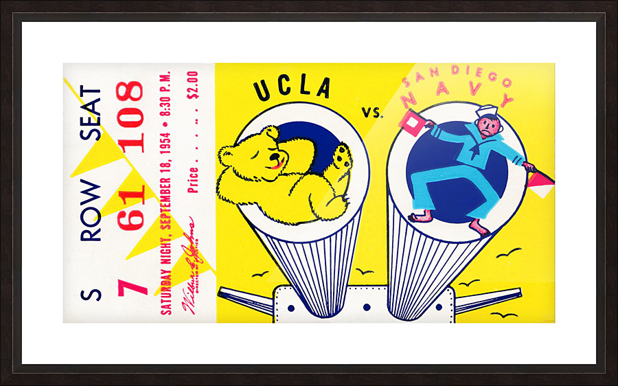 1954 UCLA vs. San Diego Navy by Row One Brand
