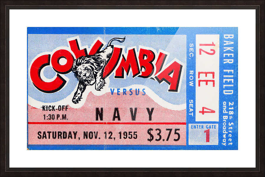 1955 Columbia vs. Navy by Row One Brand