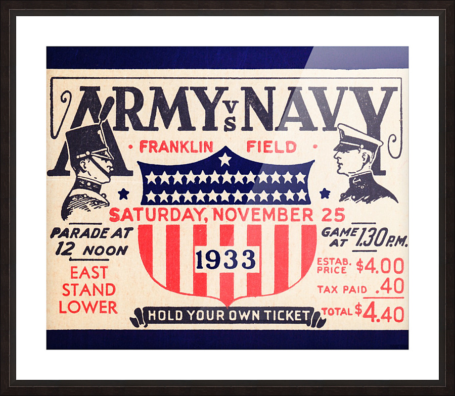 1933 Army vs. Navy Picture Frame print