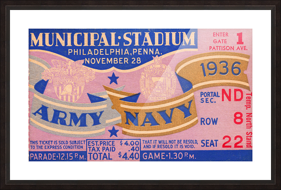 1936 Army Navy Game by Row One Brand
