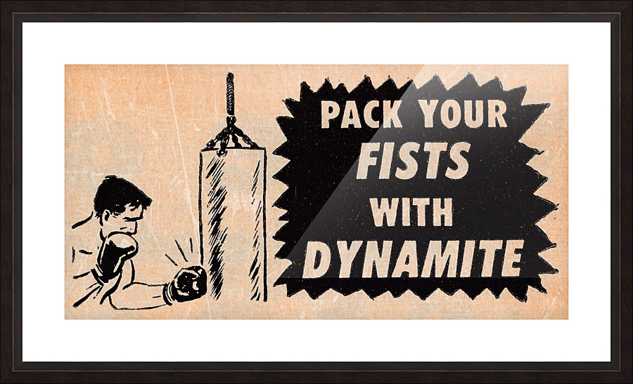 1957 boxing art  Picture Frame print