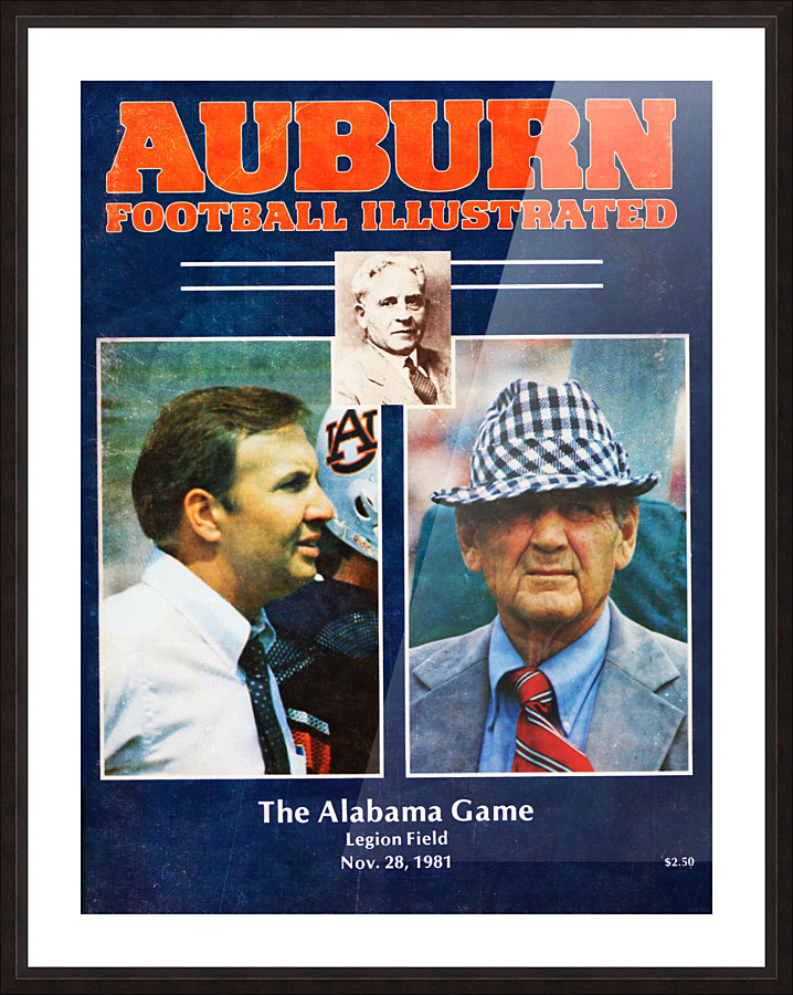 1981 Alabama vs. Auburn Program Cover Picture Frame print
