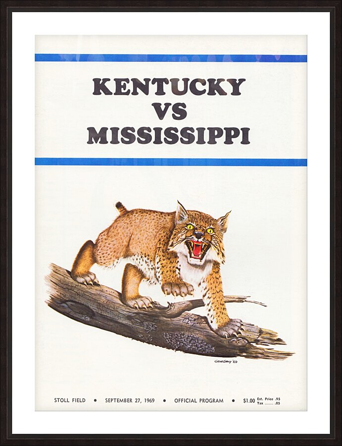 1969 Ole Miss Rebels at Kentucky Wildcats Picture Frame print