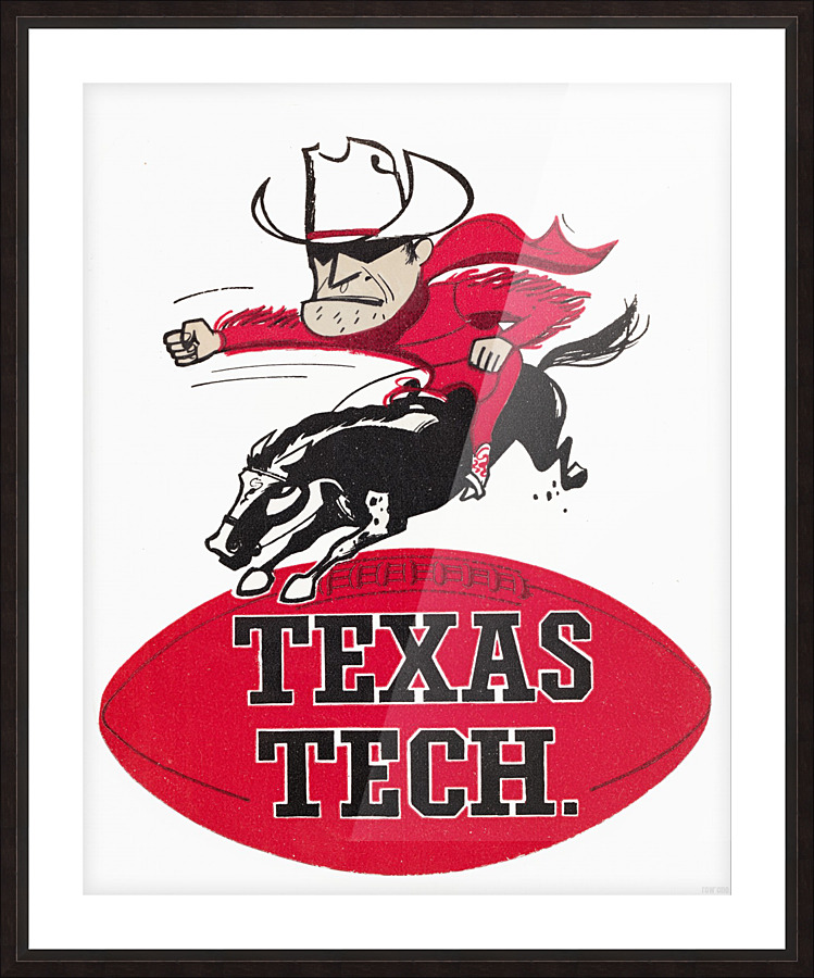 1957 Texas Tech Red Raider Art by Row One Brand Wall Art display picture 1