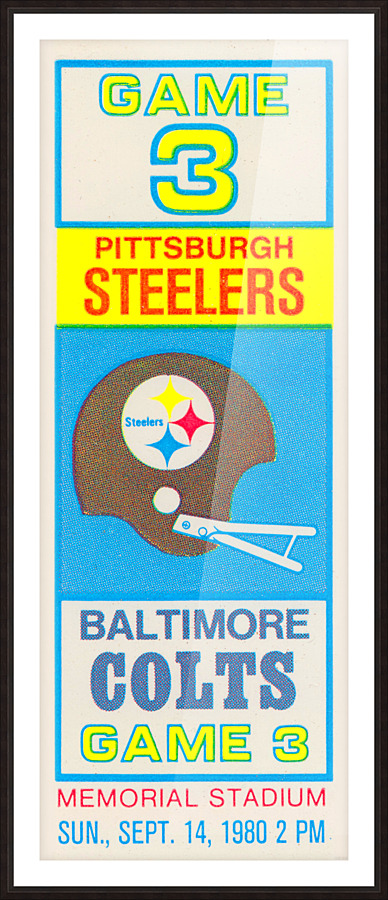 1980 Baltimore Colts vs. Pittsburgh Steelers Picture Frame print