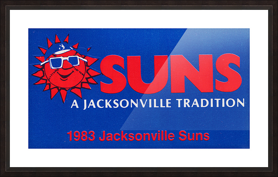 1983 Jacksonville Suns Baseball Art Picture Frame print