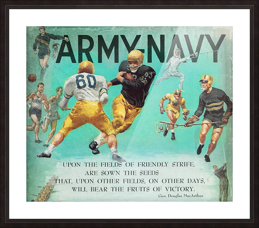 1965 Army Navy Sports Poster by Row One Brand