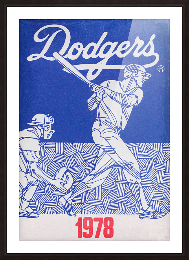 1978 LA Dodgers Baseball Poster Picture Frame print