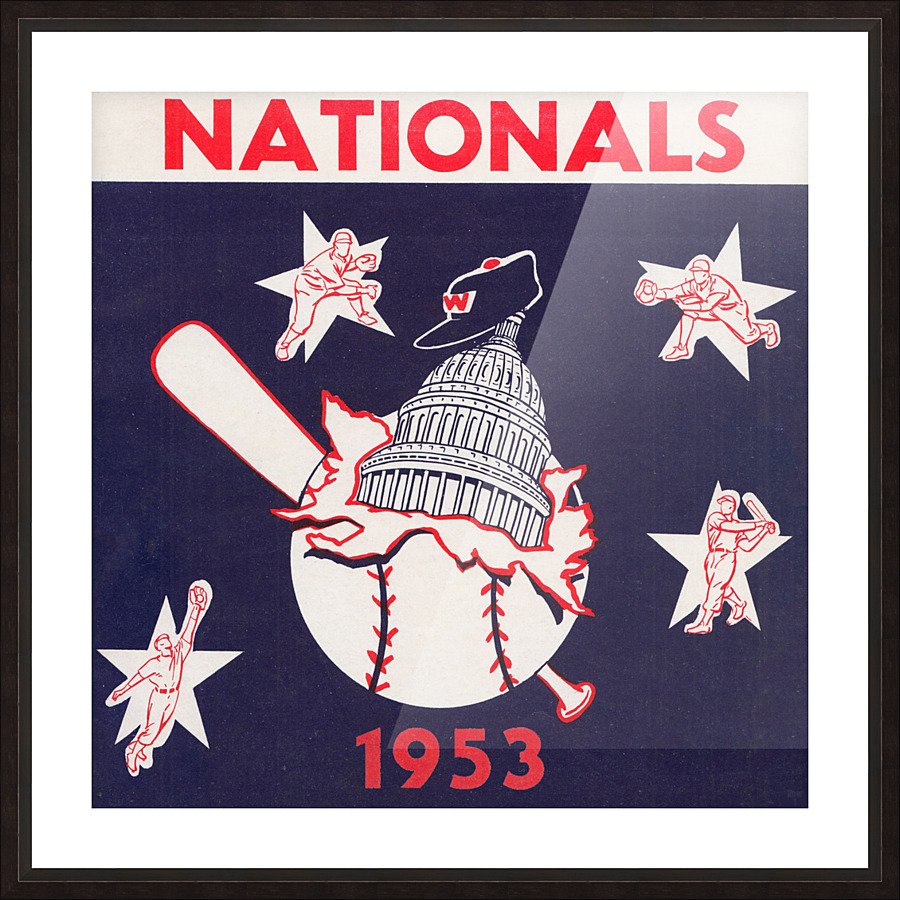 1953 Washington Nationals Art Picture Frame print