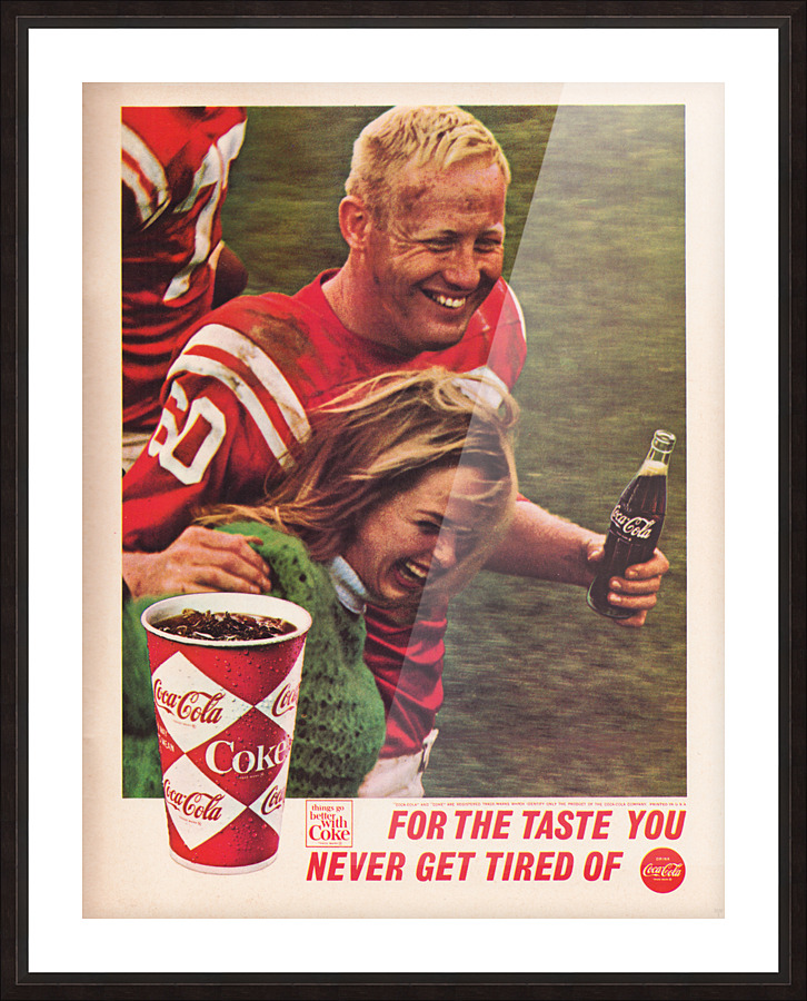 1966 Coke Ad Reproduction Art Poster Picture Frame print