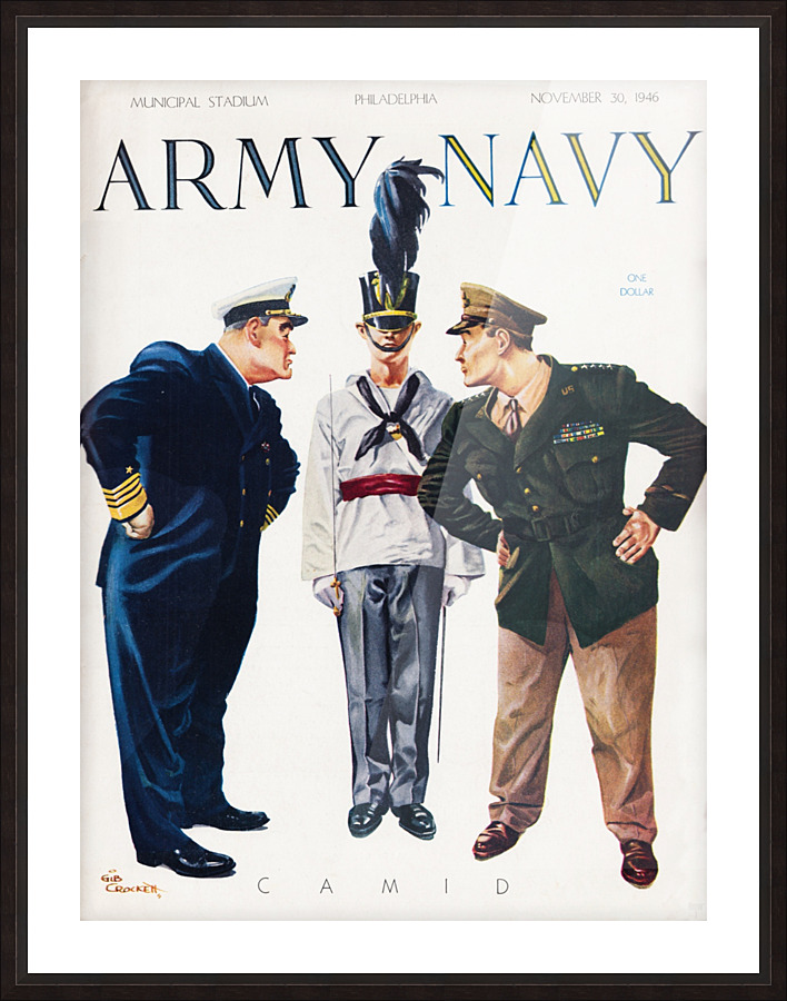 1946 Army Navy Football Program Cover Art by Row One Brand