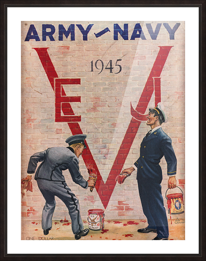 1945 Army Navy Football Program Canvas Art by Row One Brand