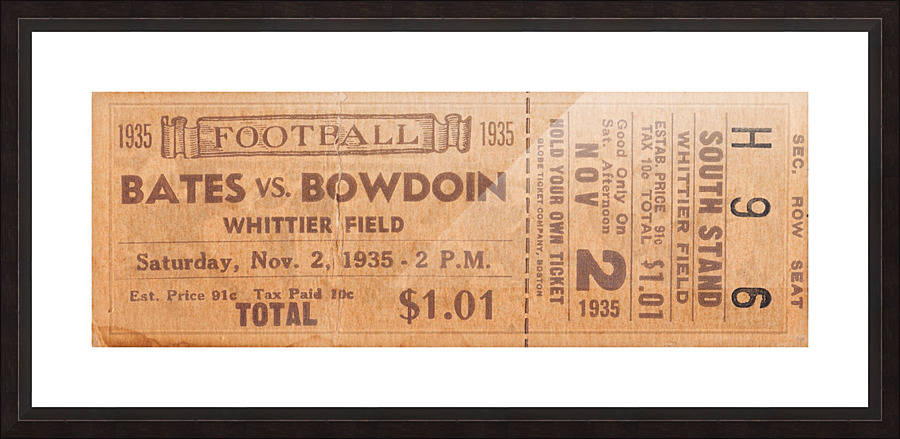 1935 Bates Bobcats vs. Bowdoin Polar Bears Picture Frame print