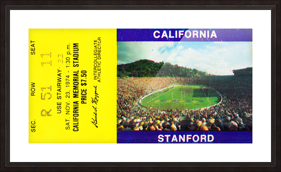 1974 California Bears vs. Stanford Cardinal Picture Frame print