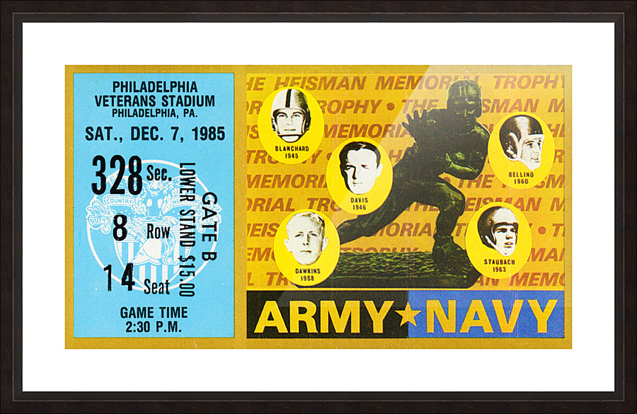 1985 Army vs. Navy Football Ticket Art | Row 1 by Row One Brand