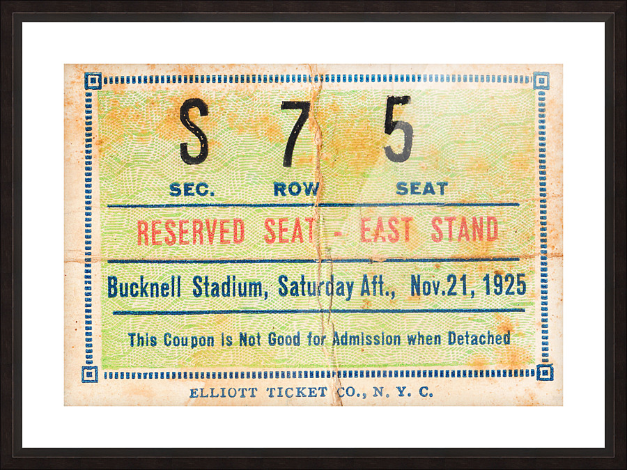 1925 Bucknell Bison vs. Dickinson Red Devils Picture Frame print