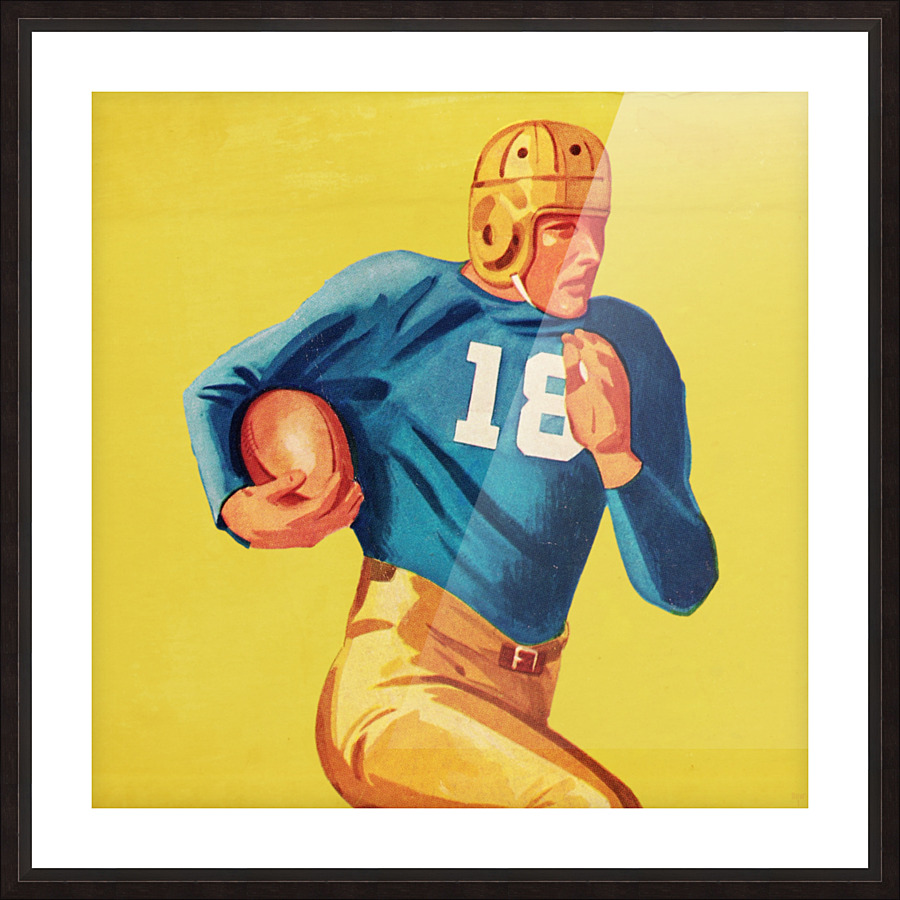 1942 Vintage Football Player Art by Row One Brand Wall Art 1942 Vintage Football Player Art by Row One Brand Wall Art