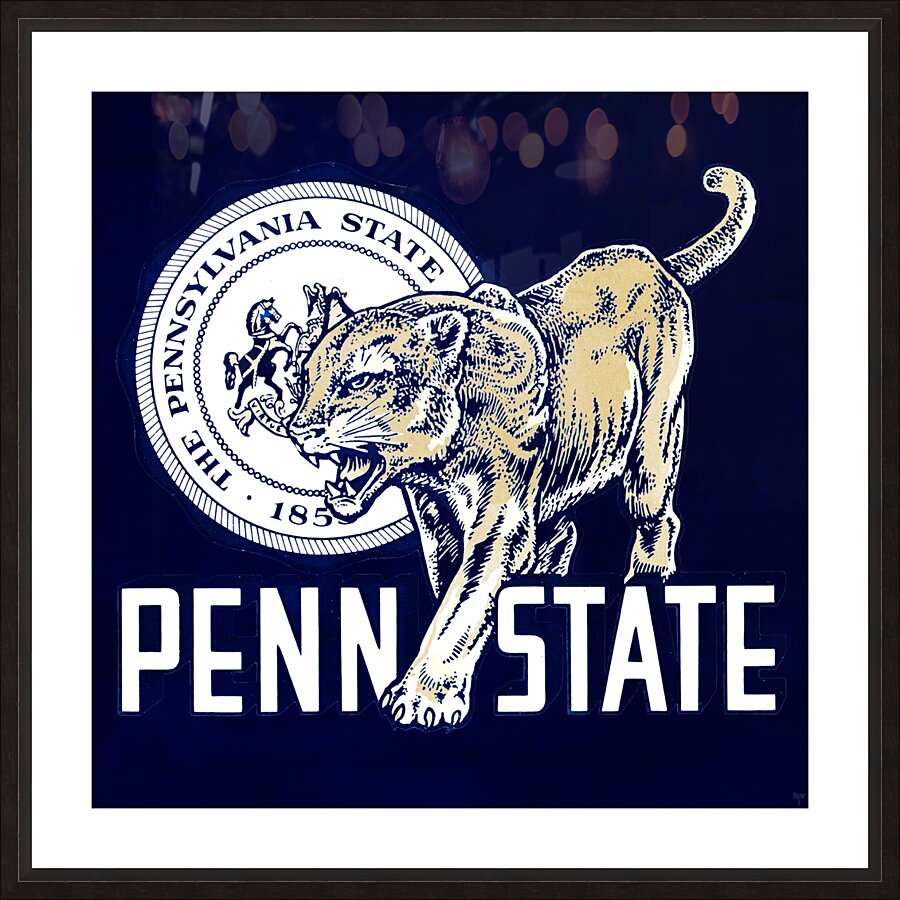 Vintage Penn State Art Picture Frame print