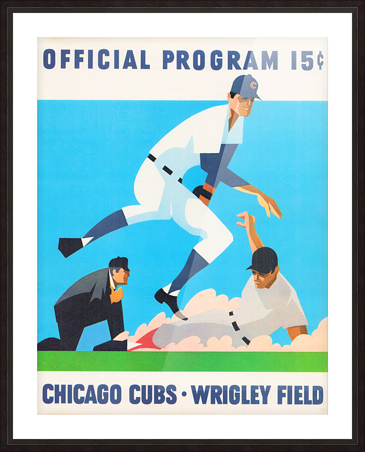 1970 Chicago Cubs Program Picture Frame print