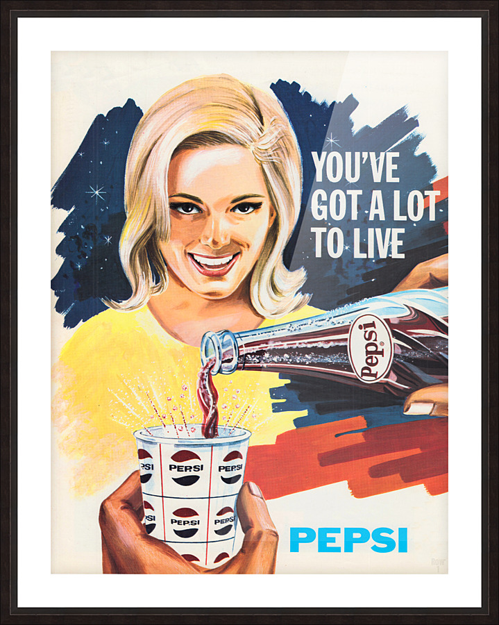 1968 Pepsi Advertisement by Row One Brand Wall Art