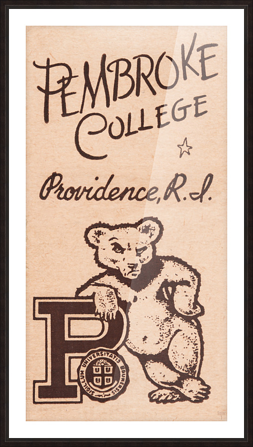 Vintage Pembroke College Art Picture Frame print
