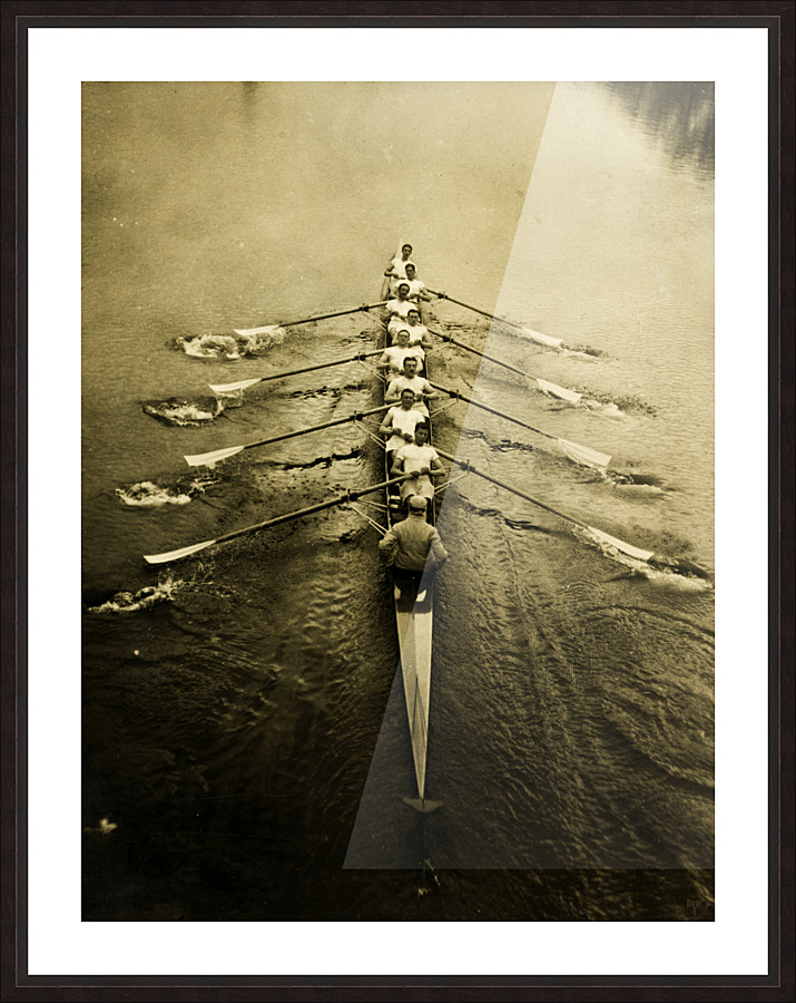 1915 Cambridge Rowing Picture Frame print