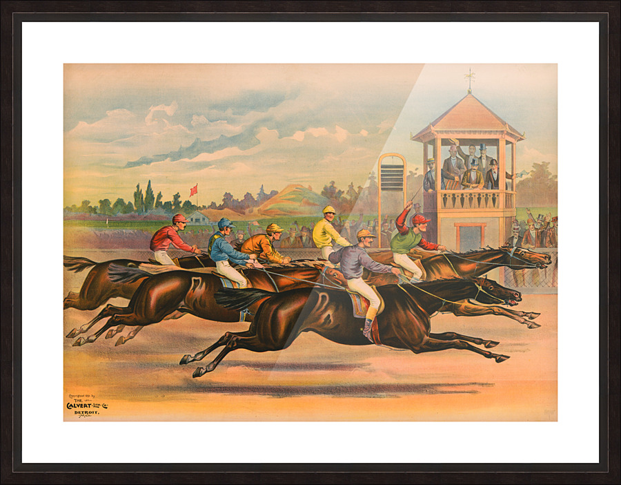 1891 Finish Line  Picture Frame print