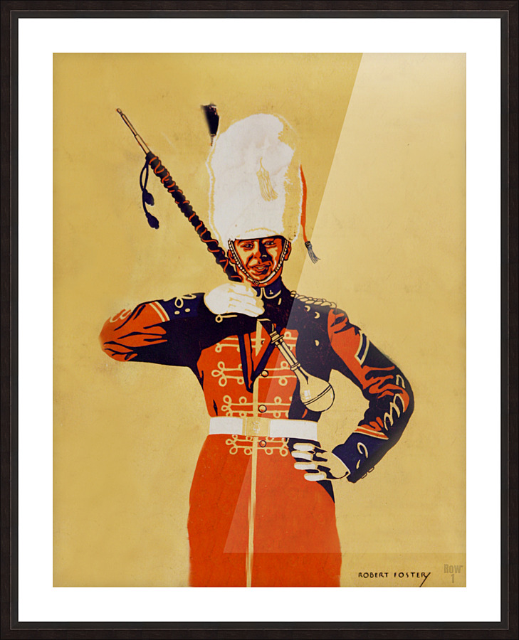 Vintage Drum Major Art by Robert Foster Picture Frame print