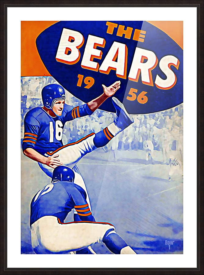 1956 Chicago Bears Football Art Picture Frame print