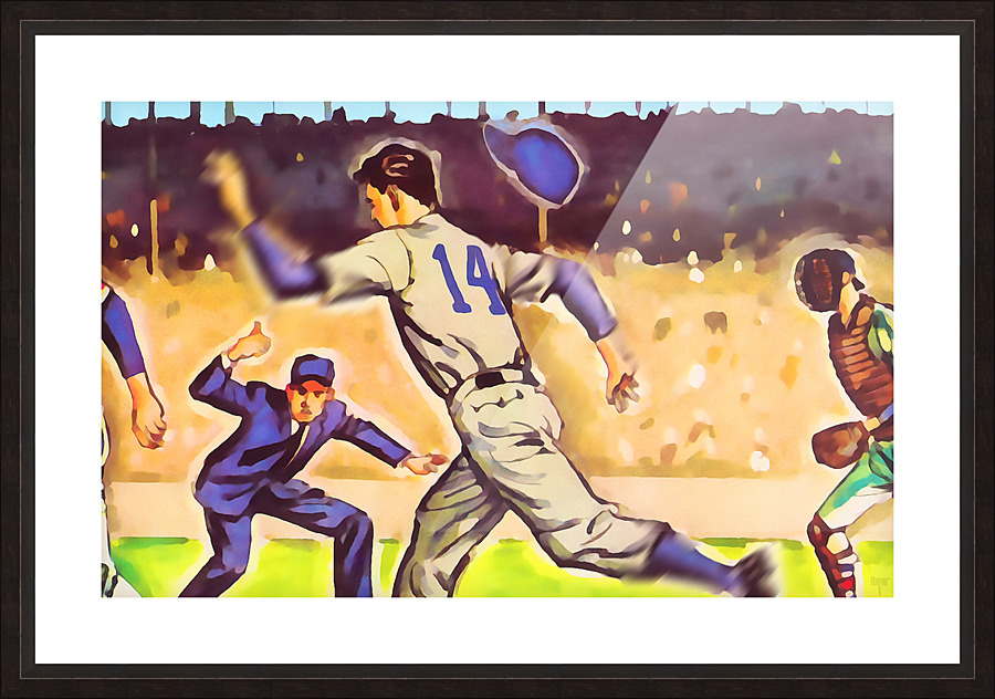 Ump Says Out Picture Frame print