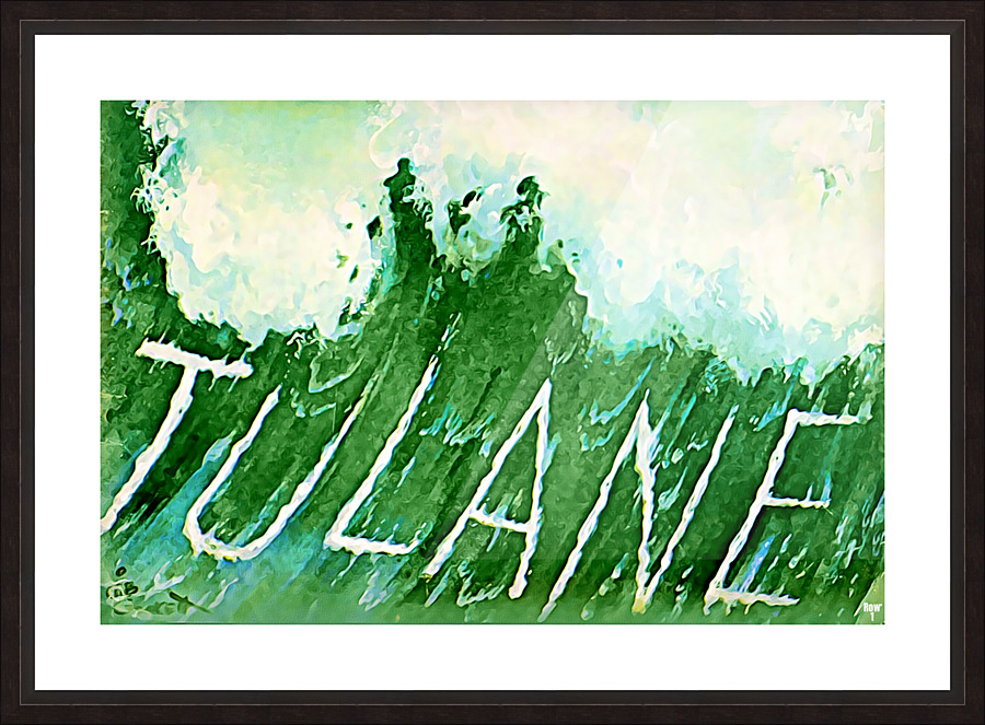 Vintage Fifties Tulane Art by Artist Gib Crockett Picture Frame print