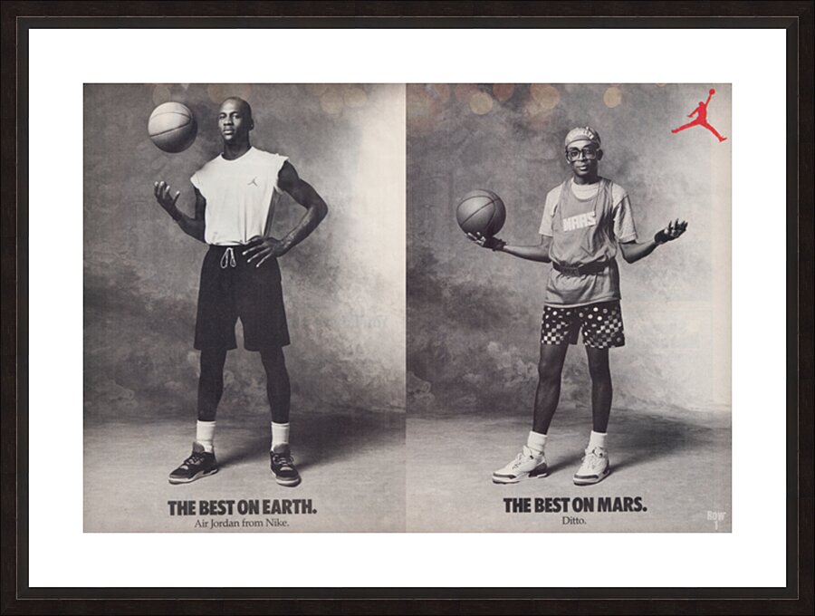 1988 Nike Air Jordan Mars Blackmon Ad Wall Art by Row One Brand