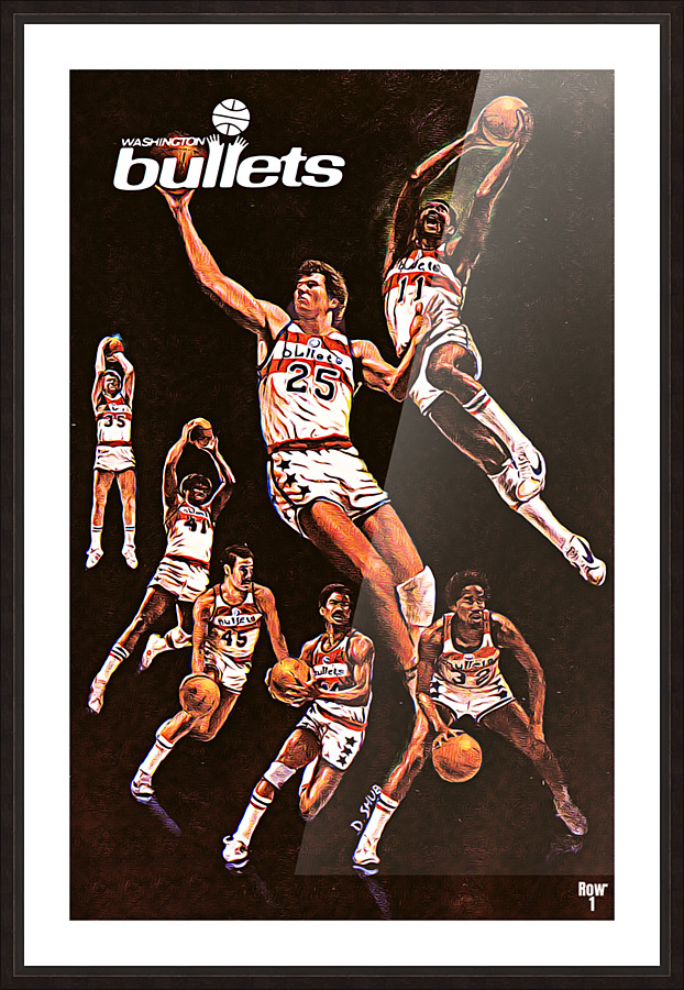 1981 Washington Bullets Art  Picture Frame print