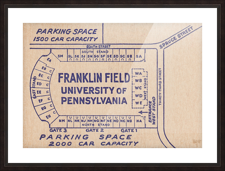 1932 Army Navy Game Stadium Map by Row One Brand
