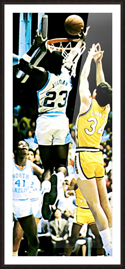 Michael Jordan Grabs Backboard Picture Frame print