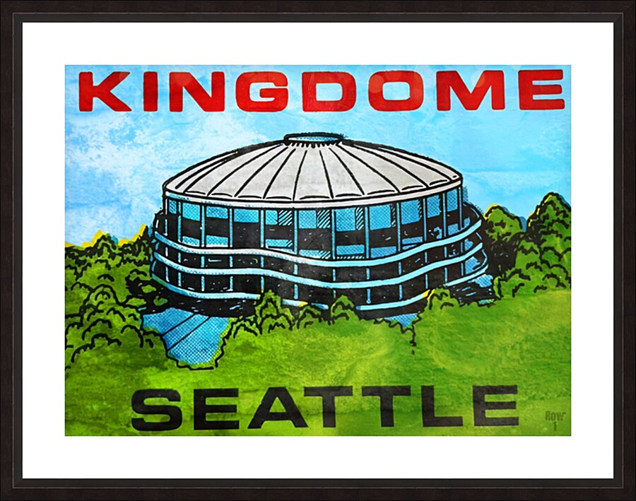 Retro Seattle Kingdome Art by Row One Brand