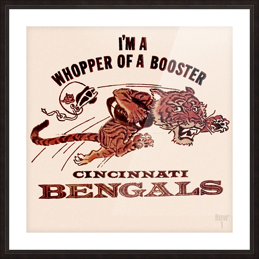 Vintage Sixties Bengals Art Picture Frame print